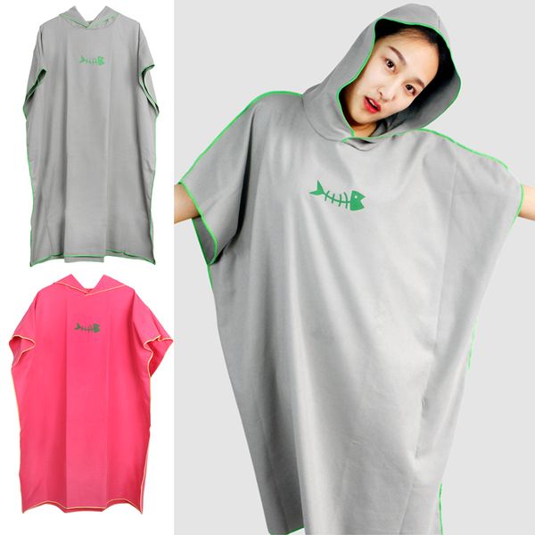 

2pcs adults surf poncho towel with hood women men microfiber beach hooded robe for swimwear bathing suit wetsuit changing out