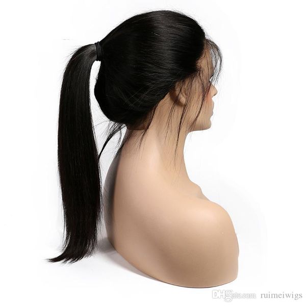 

10a ilky traight full lace human hair wig for black women brazilian human hair lace front wig with baby hair 180 den ity whole ale