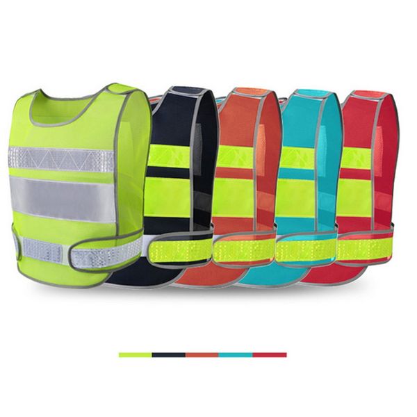 

high visibility safety clothing reflective vest road working safe clothes motorcycle cycling protective tank sports outdoor, Black