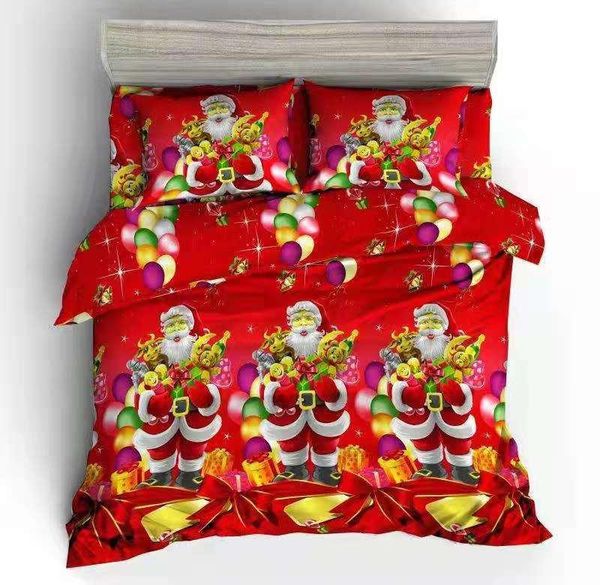 

christmas 3d bedding sets comforter duvet cover set bedsheet pillowcase  king size bed linen 3pcs