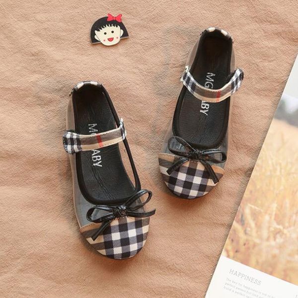

designer- 2020 baby shoes spring summer soft sole girl first walkers 2 colors fashion plaid baby girls shoes butterfly-knot girl kids shoes