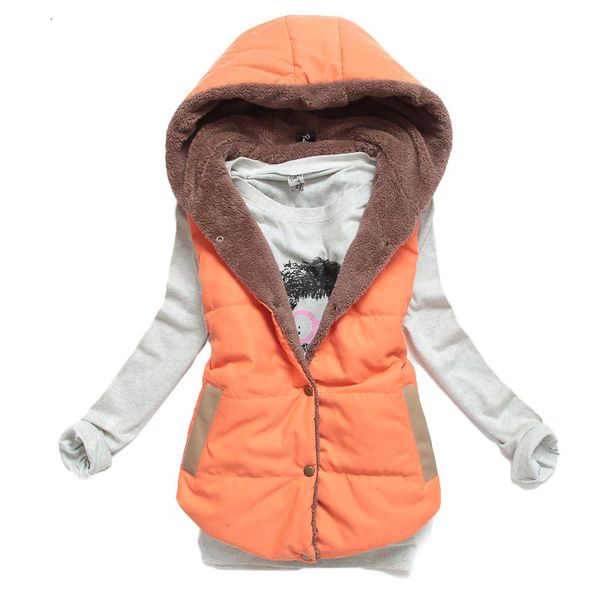 

autumn winter plus size slim plus velvet vest thermal down cotton with a hood vest female all-match, Black;white
