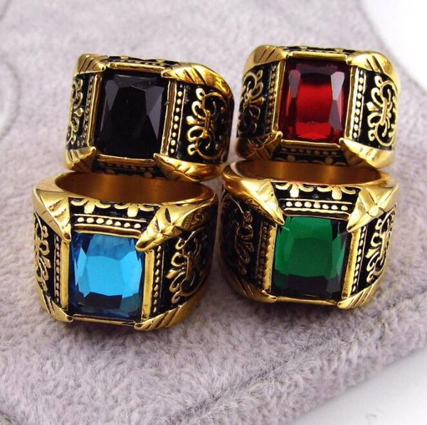 

new stainless steel classic ring for men single cubic zirconia fashion ring 316l surgical stainless steel jewelry for men semi stone ring, Golden;silver