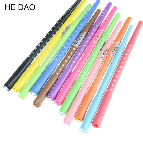 

12 color rainbow gel pen dot & dots cute pen stationery caneta papelaria gift office material escolar school supplies