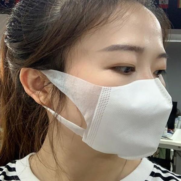 

3d стерео защитная маска одноразовая нетканая маска активированная статическая абсорбция хлопчатобумажный фильтр респиратор анти pm2. 5 анти