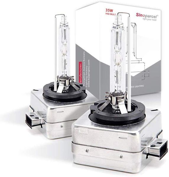 

d3s xenon hid headlights bulb - 6000k35w replacement lights -2 yrs warranty- pack of 2