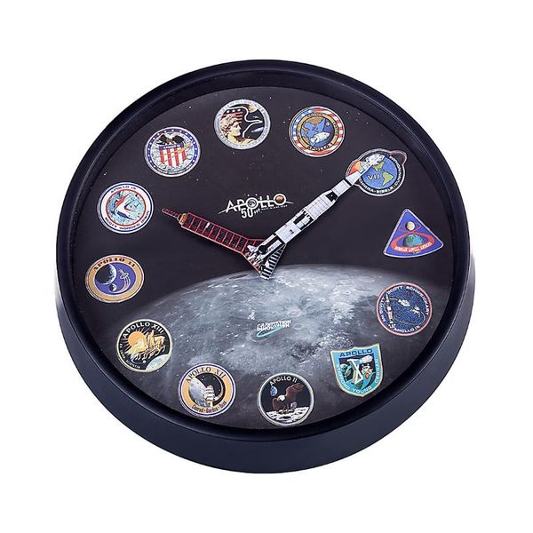 

new 1 pcs 10 inches 25cm apollo ar silent wall clock creative hanging clock