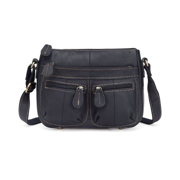 

thinkthendo women leather handbag shoulder lady multi pocket crossbody bag tote messenger satchel purse 2019
