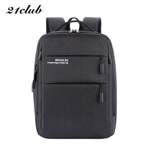 

21club brand large capacity solid color waterproof casual rucksack travel mountaineering multifunction fashion men backpacks