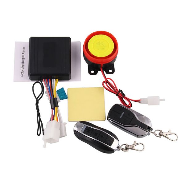 

motorcycle alarm anti-theft scooter protection burglar security system remote control engine start universal motor chopper