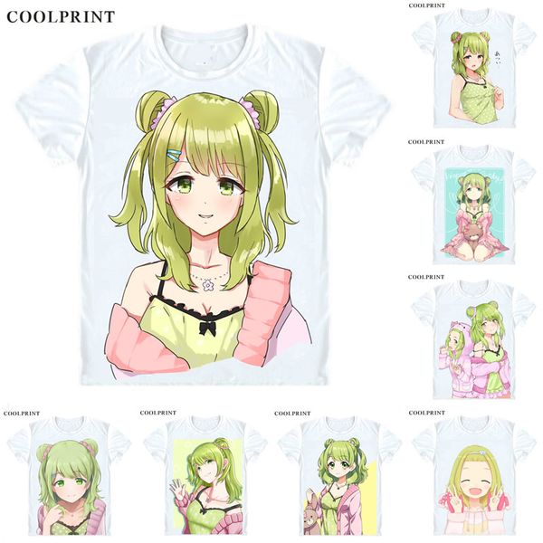 

morinaka kazaki t shirt virtual youtuber vtuber artificial intelligence ai custom casual cosplay t-shirt print short sleeve tshirt, White;black