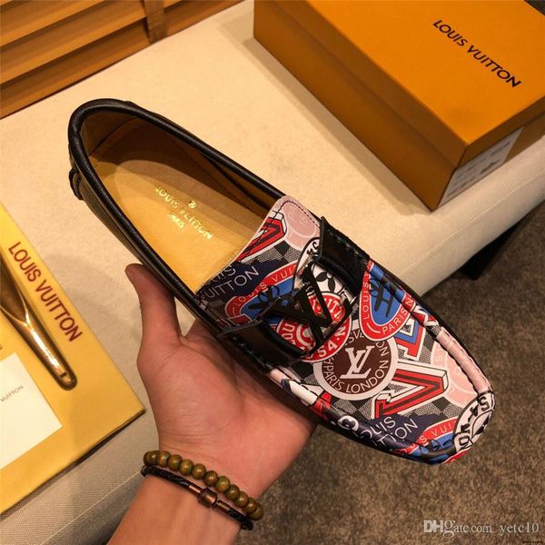 

19ss men casual shoes men shoes genuine leather comfortable footwear chaussures flats for men slip on lazy shoes zapatos hombre yecq1, Black