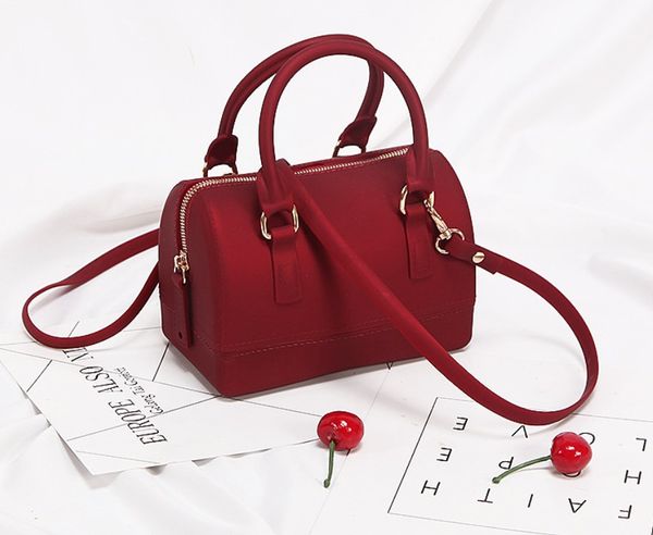 

women jelly handbag candy shoulder bag satchel bucket bag purse toes 6 color new
