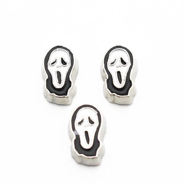

new arrival 20pcs/lot silver halloween mask alloy floating charms living memory floating lockets charms for diy accessory, Bronze;silver