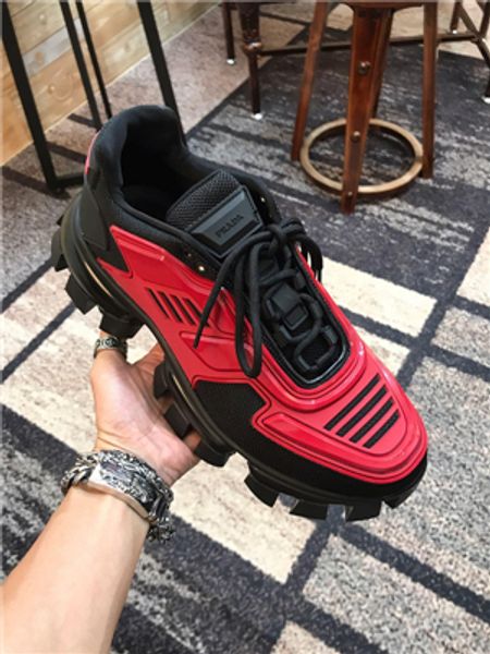 

christmas men's and women's luxury brand canvas calfskin casual shoes sneakers fashion white pink men's technical knitted mes, Black
