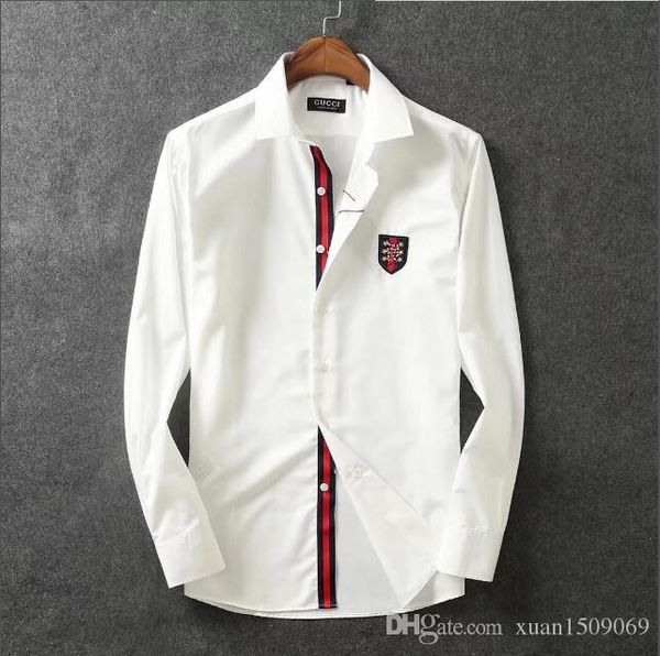 

Pure cotton mercerized cotton lapel hirt men 039 long leeve lim korean fa hion hand ome men 039 hirt bu ine ca ual, White;black
