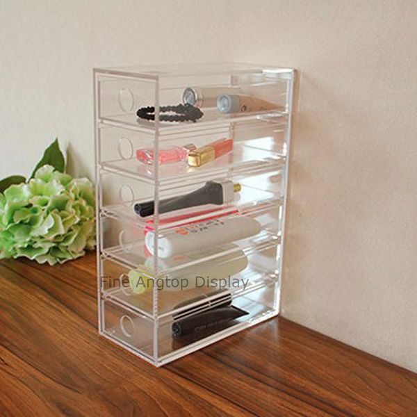 2019 Clear 6 Drawer Box Acrylic Lipstick Holder Makeup Organizer