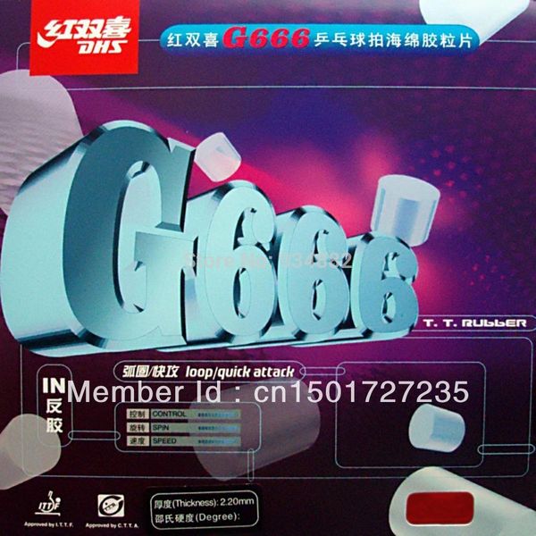 

dhs g666 (g 666, g-666) pips-in table tennis (pingpong) rubber with sponge