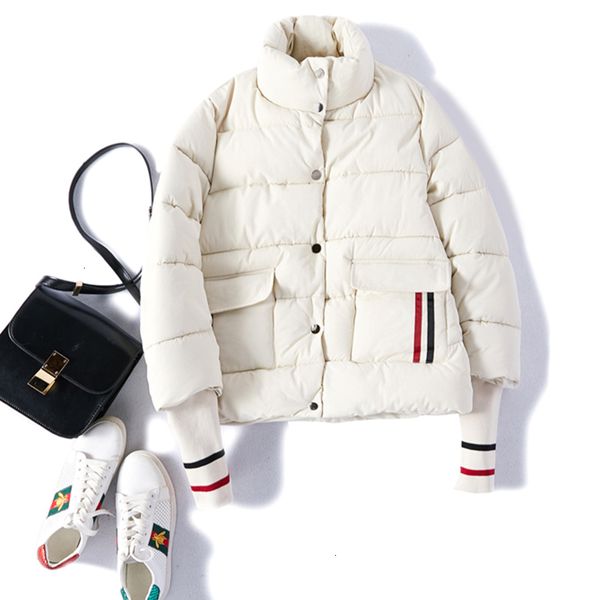 

woman coat loose padded down parkas women warm overcoat large sizes women's winter jacket warm parkas, Black