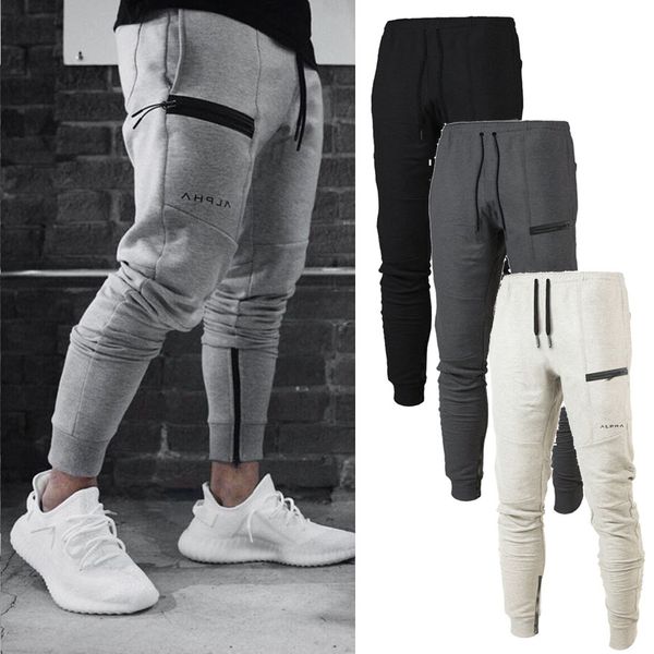 

Men Casual Sweat Pants Jogger Fitness Trousers Slacks Wear Drawstring Plus Size Solid Slim Fit Men Sweatpants