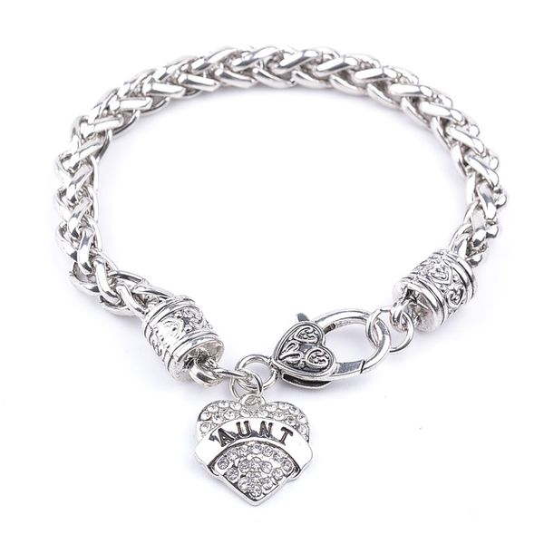 

jrl mom sister mimi nana family member fashion heart women bracelet sterling silver jewelry 3038, Black