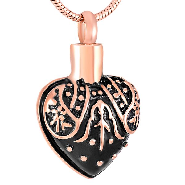 

new z303 roae gold personalized heart keepsake jewelry for ashes - sympathy gifts stainless steel cremation urn necklace holder keepsake, Silver