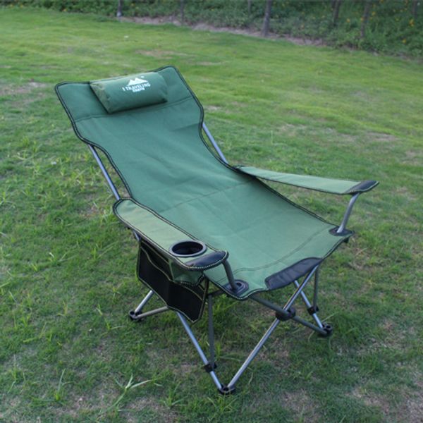 

mesh non-slip outdoor fishing chair cooling sitting lying foldable moon chair for camping barbecue with pillow storage bag