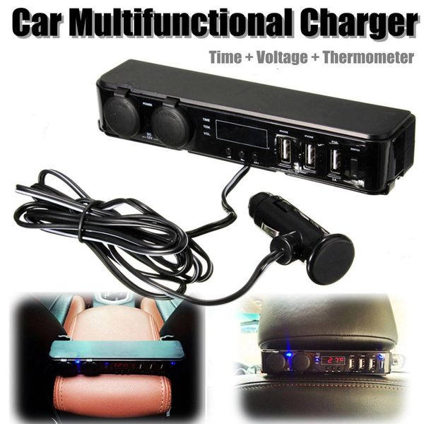 

12v car cigarette lighter socket with led 12v socket usb adapter charger w/ car cigarette light 150w 5v charge accessries
