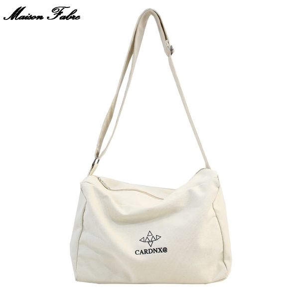 

maison fabre leisure shopping travel canvas simpl solid color zipper shoulder bag kettle purse inclined shoulder bag