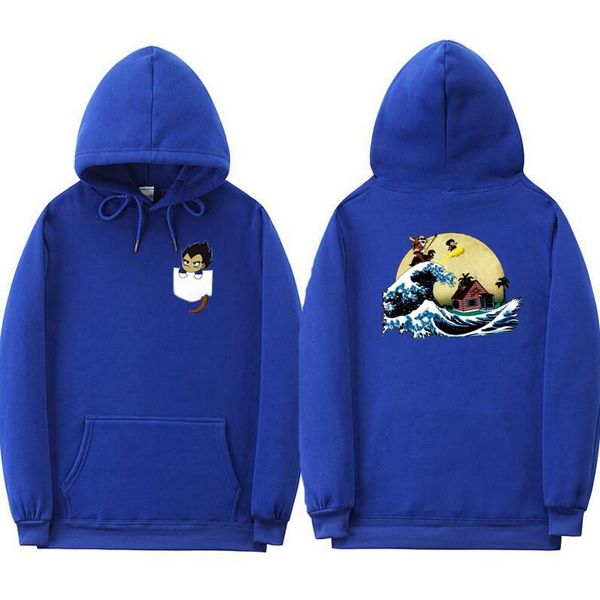 

dragon ball mens hoodies winter thick 3d digital printed long sleeve hooded teenager sweatshirts casual loose male clothing, Black