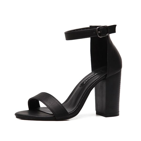 

designer-ord rough hasp super high with rome sandals, Black