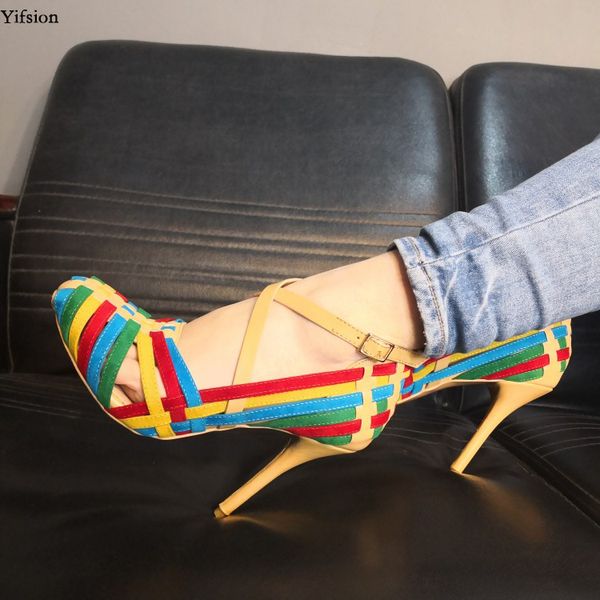 

rontic new women ethnic pumps thin high heels women shoes nice round toe multicolor casual shoes women plus us size 5-15, Black