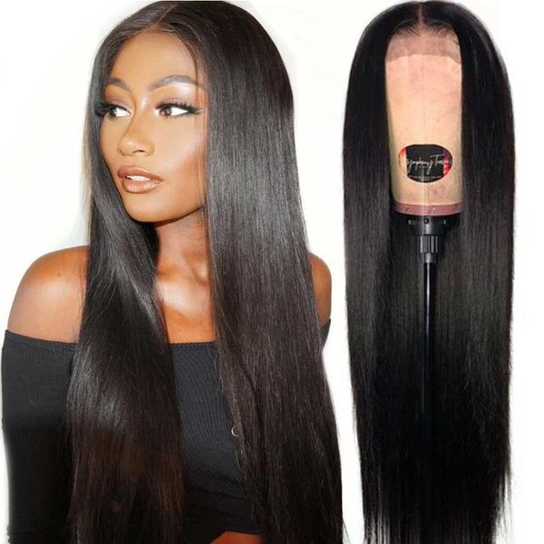 

13*4 lace front human hair straight wig brazilian wigs with baby hair for black women human hair lace frontal wigs pre plucked