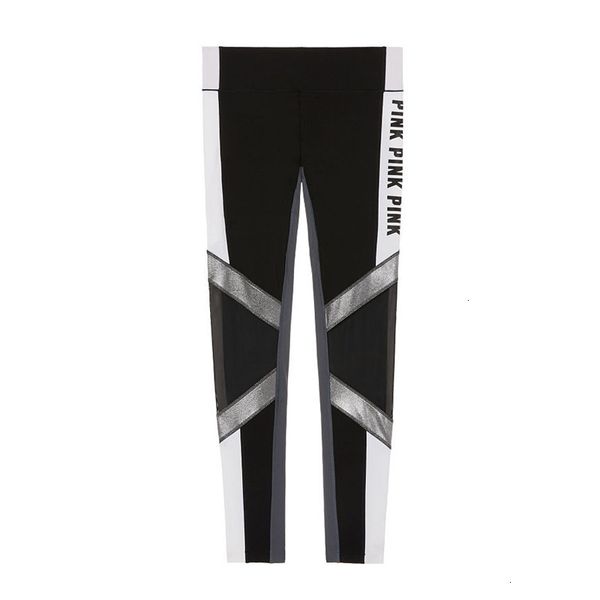 

sport leggings new women love pink letter print workout leggings high women high waist slim pink slim fitness legging sporting leggings, Black