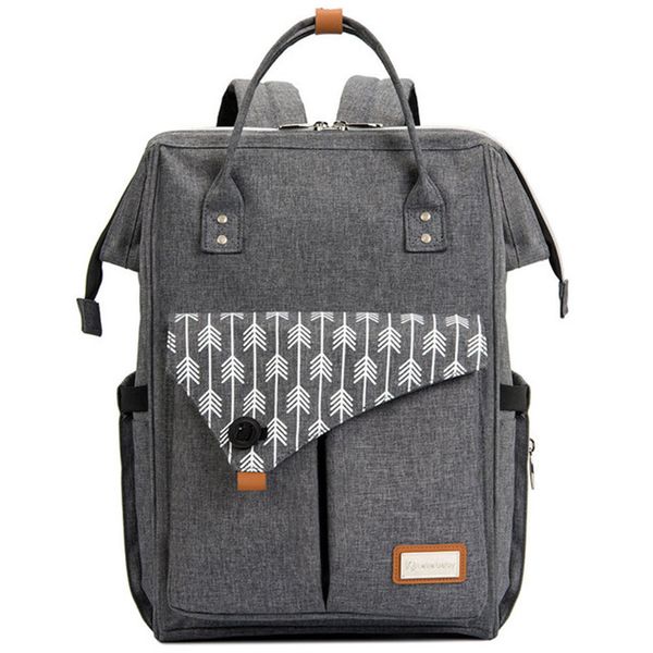 

lekebaby diaper bag backpack large capacity diaper backpack with changing pad for mom baby arrow print maternity nappy bags