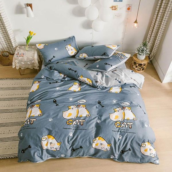

svetanya sheet pillowcase duvet cover cartoon bedding set cotton bed linens