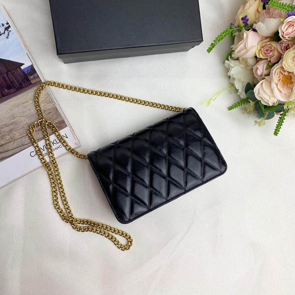 

classic fashion designer women handbags quilted handbags chain shoulder crossbody bags mini real leather purse tote bags 22cm hipping