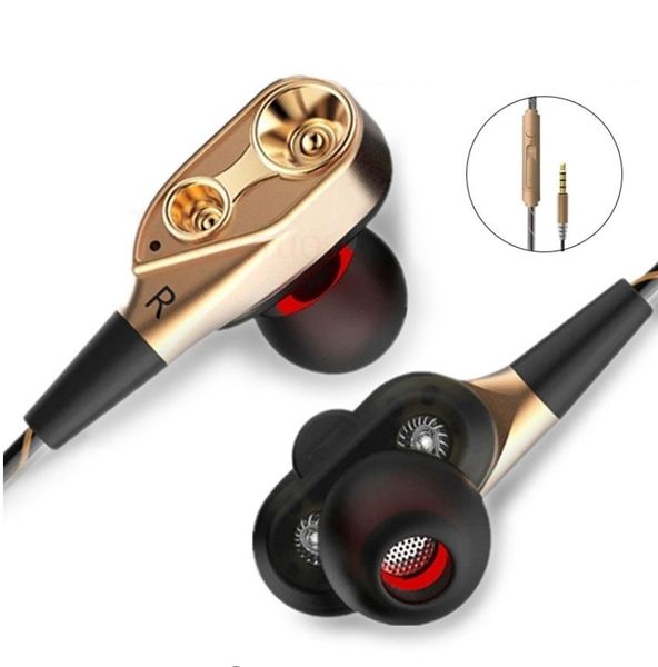 

Наушники Dual Drive Стерео Наушники-вкладыши Наушники Бас Наушники Для iPhone наушники hu