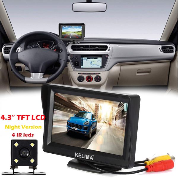 

4.3 inch car tft lcd mini car rearview monitor vehicle reversing parking system w/auto night vision rear view backup camera