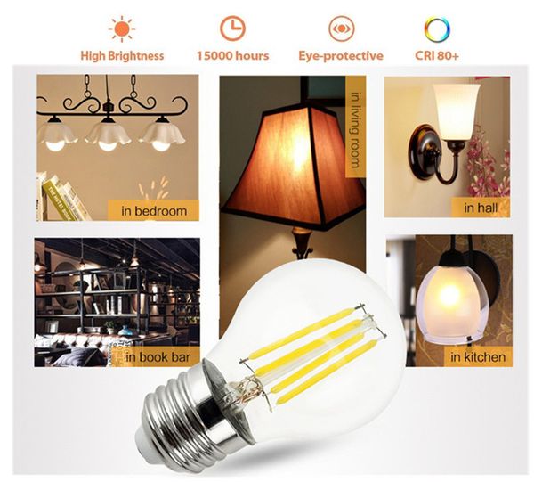 

led filament lamp 110v g45 retro glass edison e27 e12 e14 e17 b22 2w 4w 6w led bulb replace incandescent light chandeliers