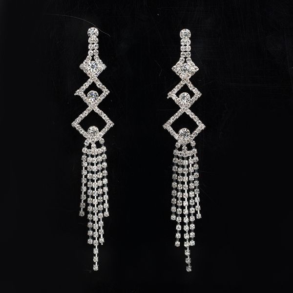 

temperament ear nail earring diamond hollow out tassels earrings defence allergy ornaments, Golden