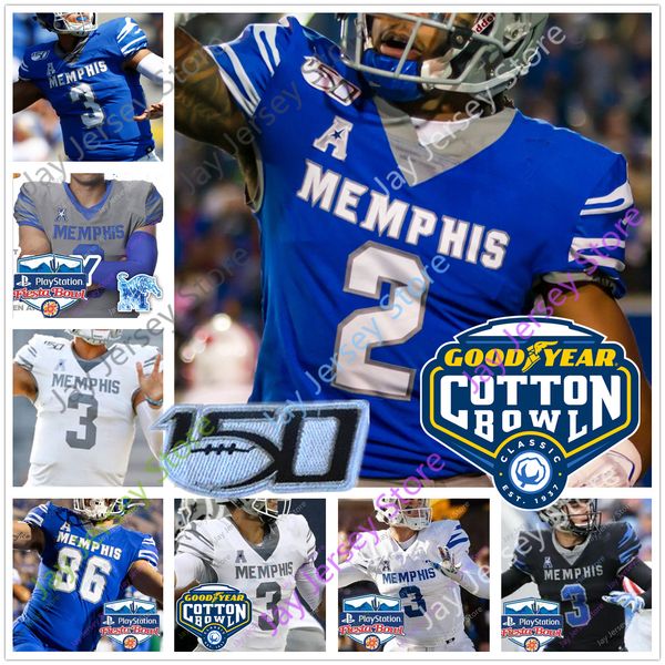 

custom memphis football jersey cotton bowl college brady white kenneth gainwell damonte coxie tony pollard antonio gibson joey magnifico, Black;red