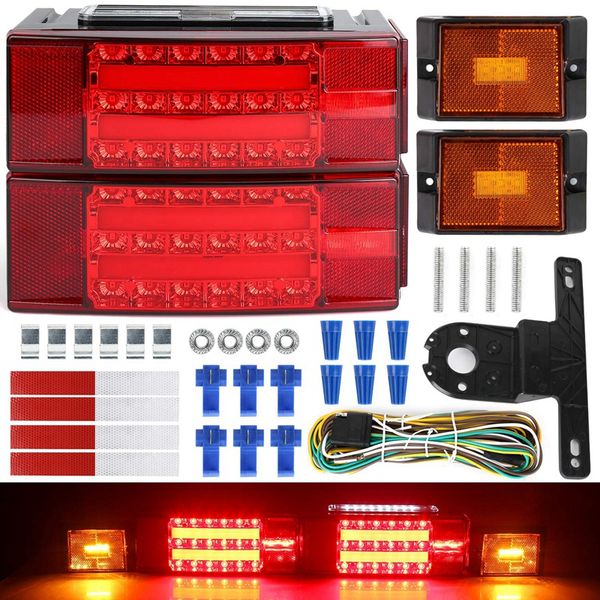 

submersible led trailer light kit,super bright brake sturn tail license lights for camper truck rv boat snowmobile under 80