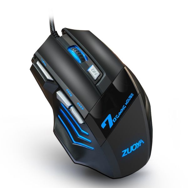 

5500 dpi gaming mouse 7 button led оптическая проводная usb мышь мыши игровая мышь silent / sound mause для пк computer pro gamer