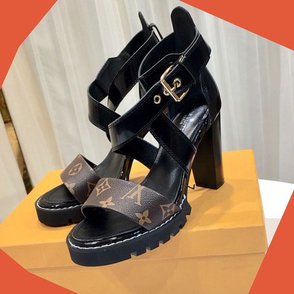 

new ladies summer gladiator sandals fashion designer high heel sandals fashion luxury designer ladies sandals high 9.5 cm n008, Black