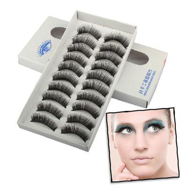 

false eyelashes 10 pairs natural long thick black charming eye lashes qs888