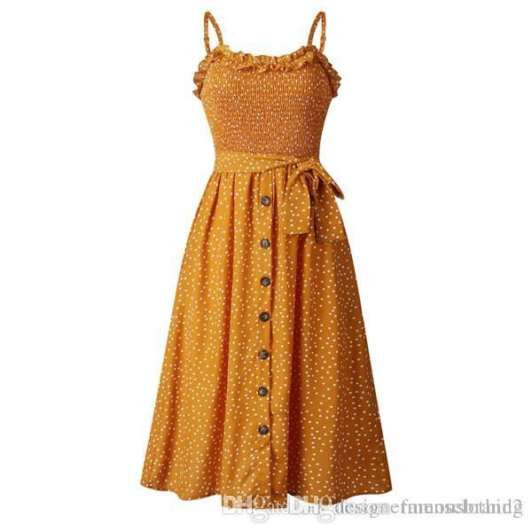 

polka dot ruffle neck money printed mid calf button bodycon dresses holiday fashion casual skirt night party clothing, White;black