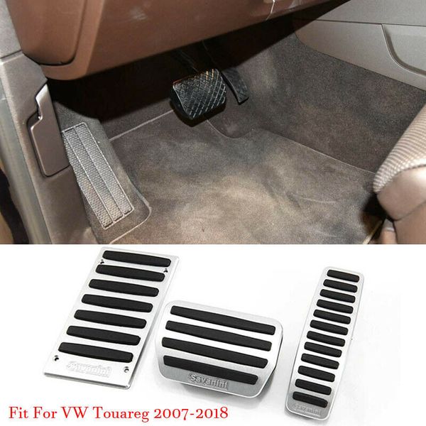 

car alloy accelerator gas brake footrest pedal plate pad cover fit for vw touareg 2007-2018