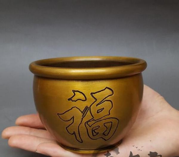 

special offer pure copper blessings copper pot decoration jucai pot small cylinder censer ashtray home decoration gift antique collection