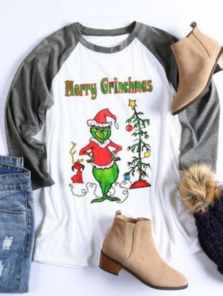 

xmas family matching women men fashion casual cotton pullover merry christmas long sleeve pullover t-shirt gift hot